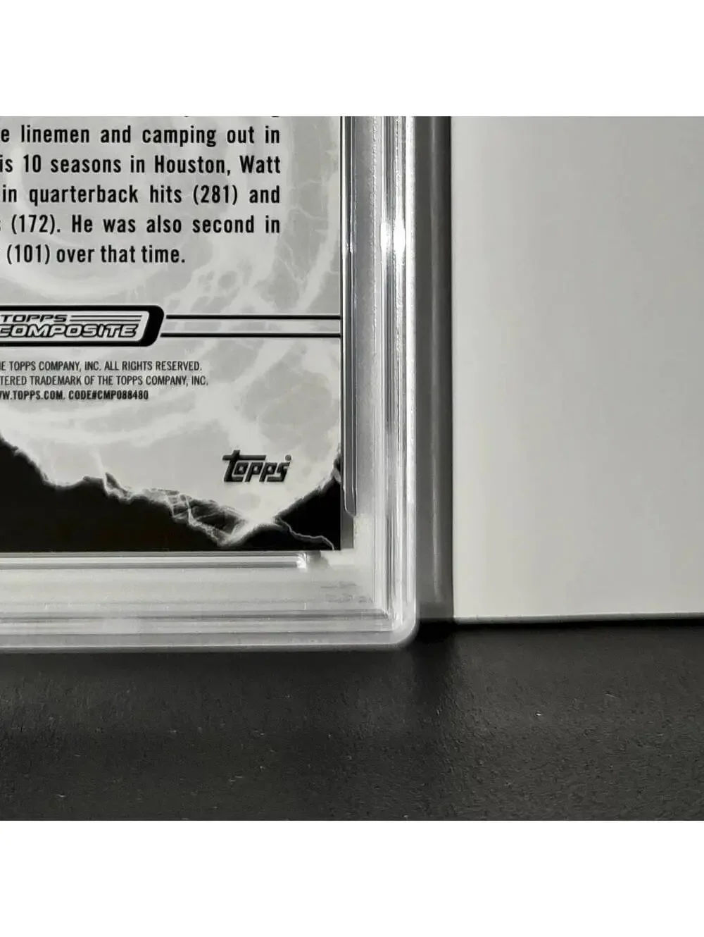 J.J. Watt 2023 Topps Resurgence Voltaic Blue Wave Refractor #RV-18 32/75 PSA 10